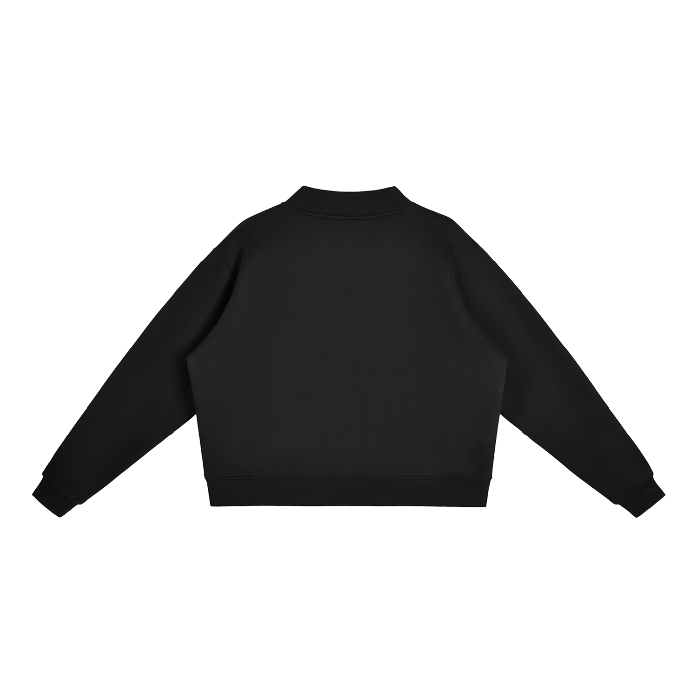 Minimal Fleece Mock-Neck Crew Sweatshirt – Women’s Relaxed Fit