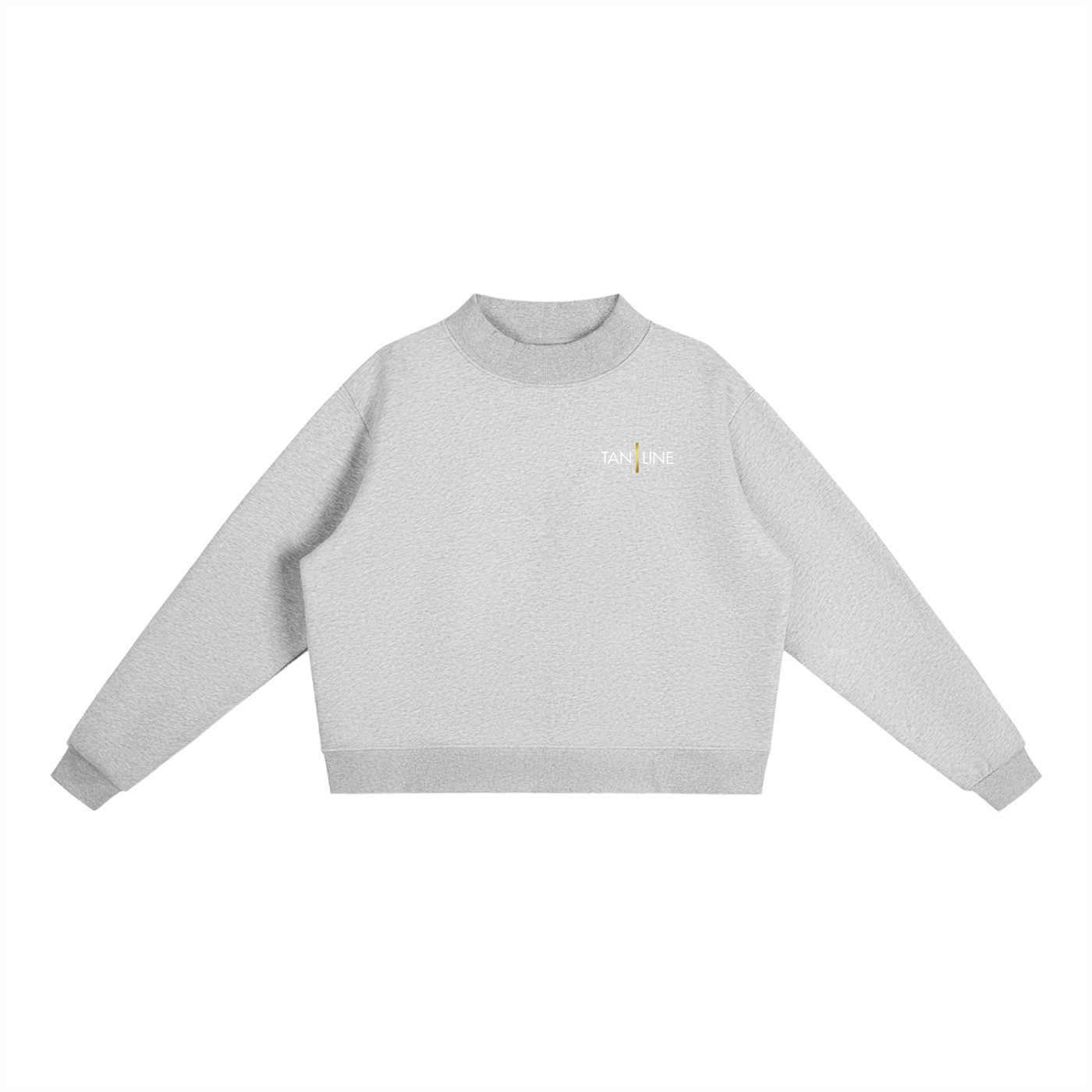 Minimal Fleece Mock-Neck Crew Sweatshirt – Women’s Relaxed Fit