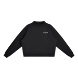 Minimal Fleece Mock-Neck Crew Sweatshirt – Women’s Relaxed Fit