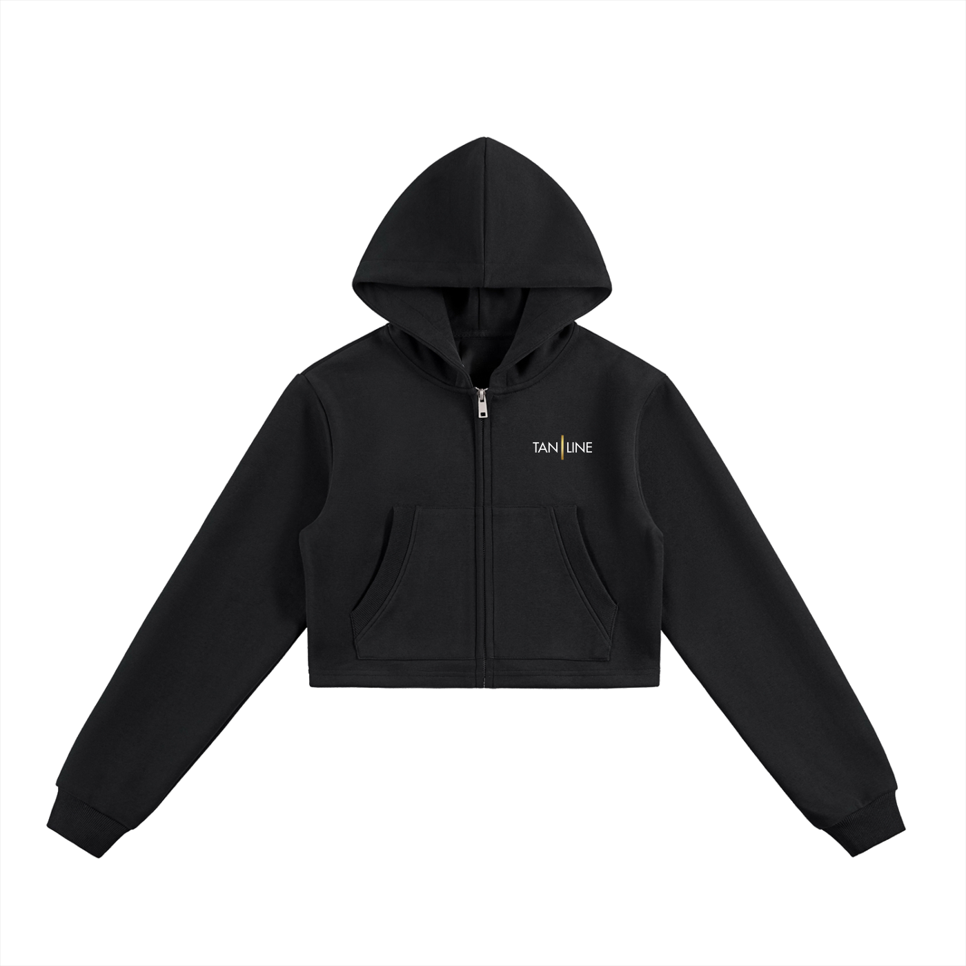 Essential Cropped Zip-Up Hoodie - Women's Fit
