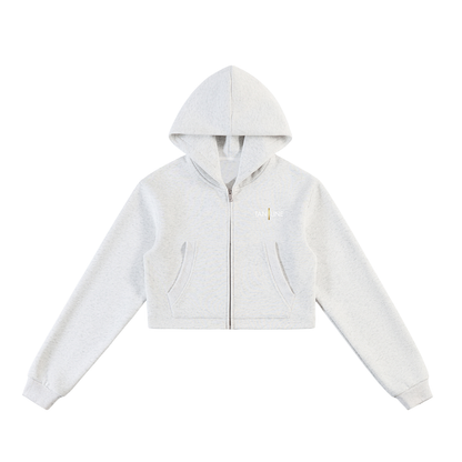 Essential Cropped Zip-Up Hoodie - Women's Fit