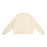Minimal Fleece Mock-Neck Crew Sweatshirt – Women’s Relaxed Fit