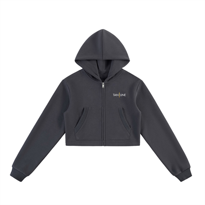 Essential Cropped Zip-Up Hoodie - Women's Fit